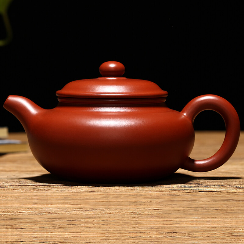 Gold inlaid jade Yixing purple clay pot purple clay kungfu tea set raw ore Dahongpao master's manual tea maker Li Xiaoqin antique pot