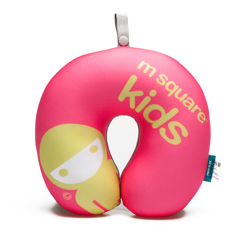M square children's neck pillow U-shaped pillow nap travel pillow outdoor neck pillow aircraft vehicle pillow travel suit fluorescent powder