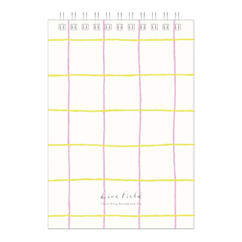Kokuyo Plaid impression PP surface 5mm square double helix binding A6 / 80 pages 2 copies / package pink and yellow wsg-snla681py