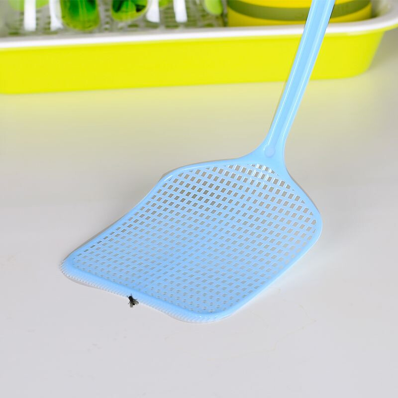 茶花（CHAHUA） 茶花塑料苍蝇拍夏季家用厨房客厅苍蝇圆形拍方形拍苍蝇拍 配夹蝇拍 随机色