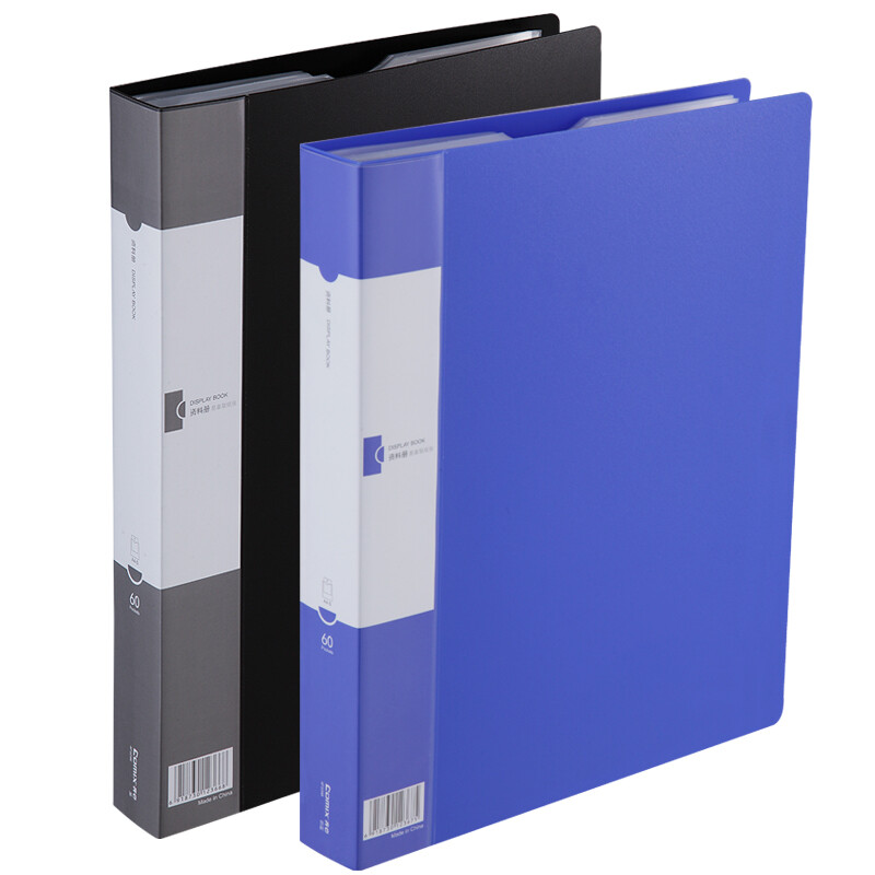 Comix A4 data book / document book / insert folder / easy access document bag af60ak 60 page blue