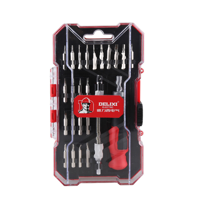 Delixi Electric 24 PIECE ratchet double speed clock screwdriver set screwdriver set laptop maintenance tool screwdriver