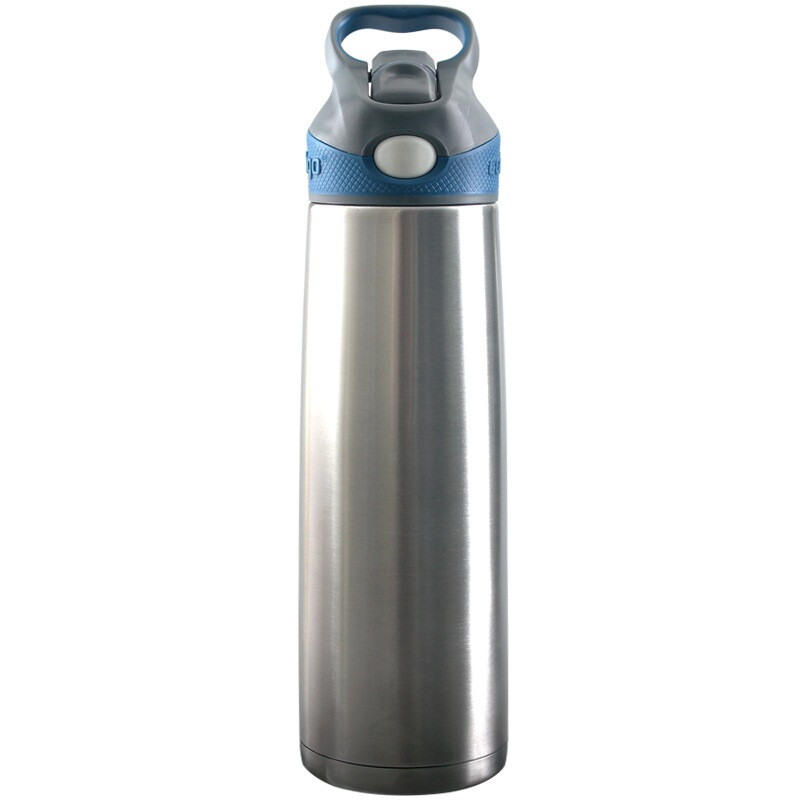 Contingo vacuum straw insulated water cup cold drink outdoor sports straw water cup 650ml new blue hbc-she004