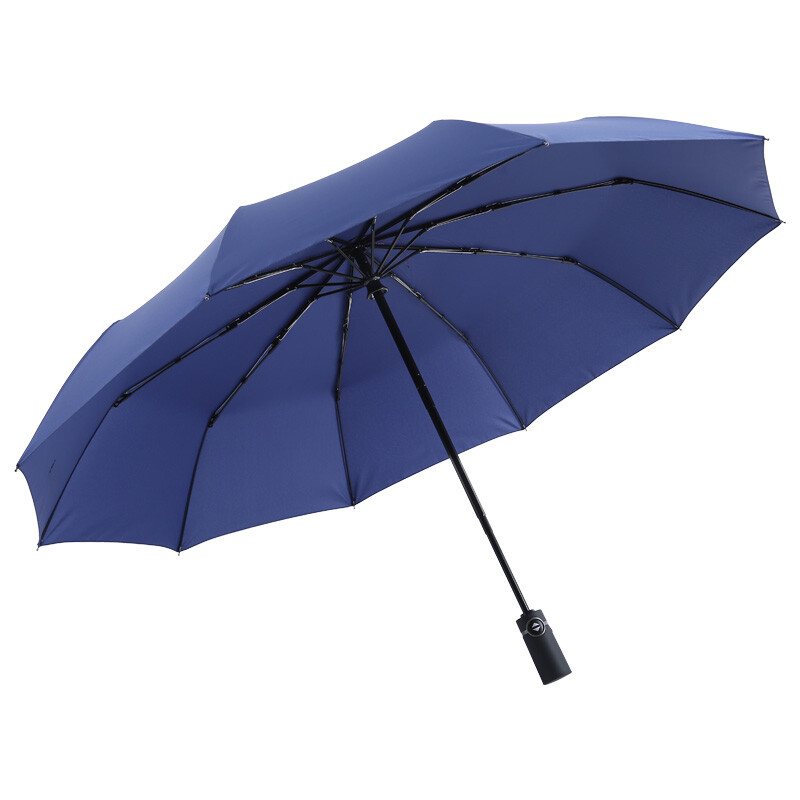Mido maydu solid color automatic opening and closing three fold sunny umbrella men's business folding umbrella m3351 blue