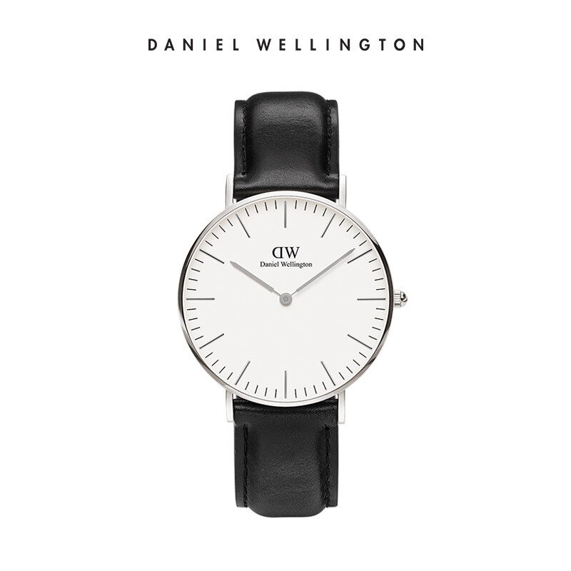 Daniel Wellington watch DW women's watch 36mm white dial silver edge belt ultra thin women's quartz watch 0608dw (dw00100053)