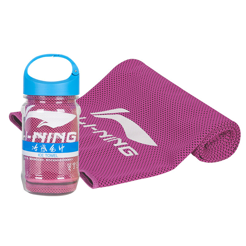 Li Ning Li-Ning cool feeling sports towel fitness cool cooling summer towel sweat absorbing quick drying cool towel 100 * 30cm 792 rose red