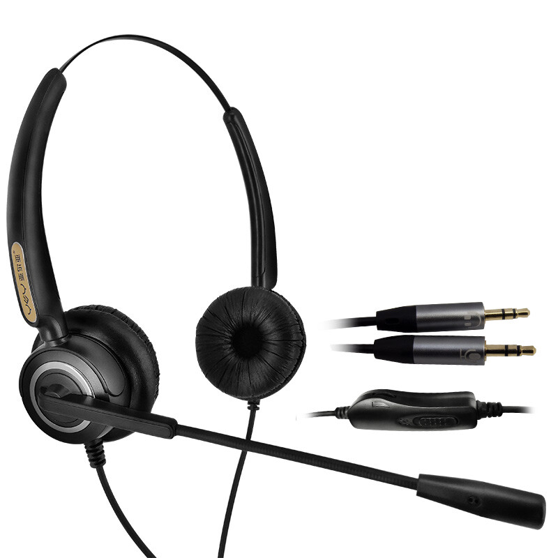 Yey ve130d-mv-pc dual ear operator headset telephone customer service center dedicated noise reduction headset is suitable for computers