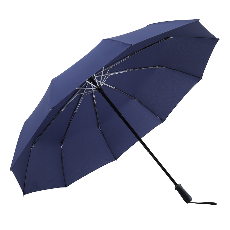Maydu 10 bone reinforced large double umbrella 30% manual men's business windproof sunny umbrella m3512 blue