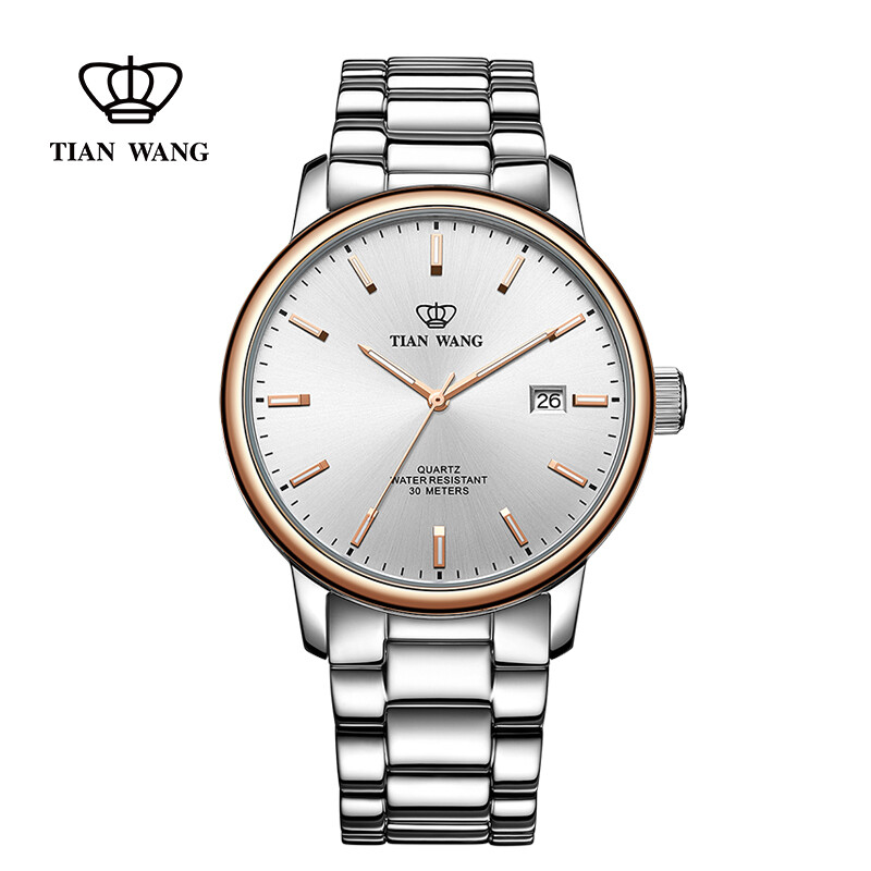 Tianwang watch Canghai series steel band quartz business men's watch clock couple's watch rose gold gs3997tp D.S.S