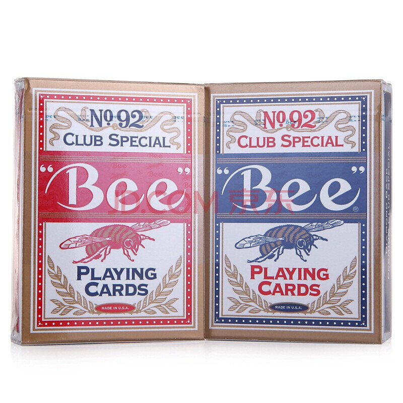 Bee American original bee poker No.92 red and blue combination pack, 2 pairs in total