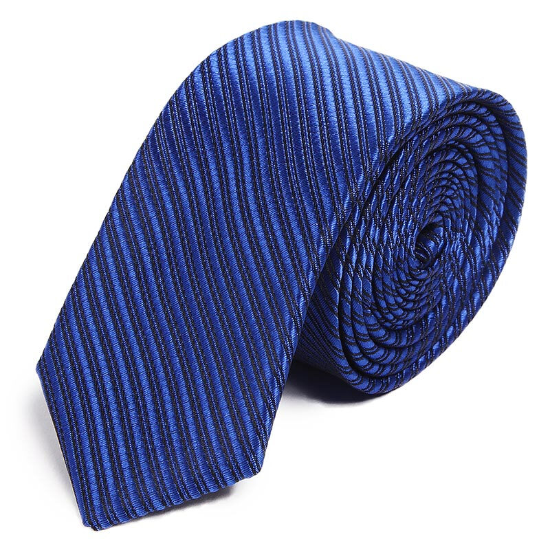 Givesh tie 5cm narrow edition men's and women's business dress tie Korean Edition British fashion leisure gift box jwxl06 blue twill