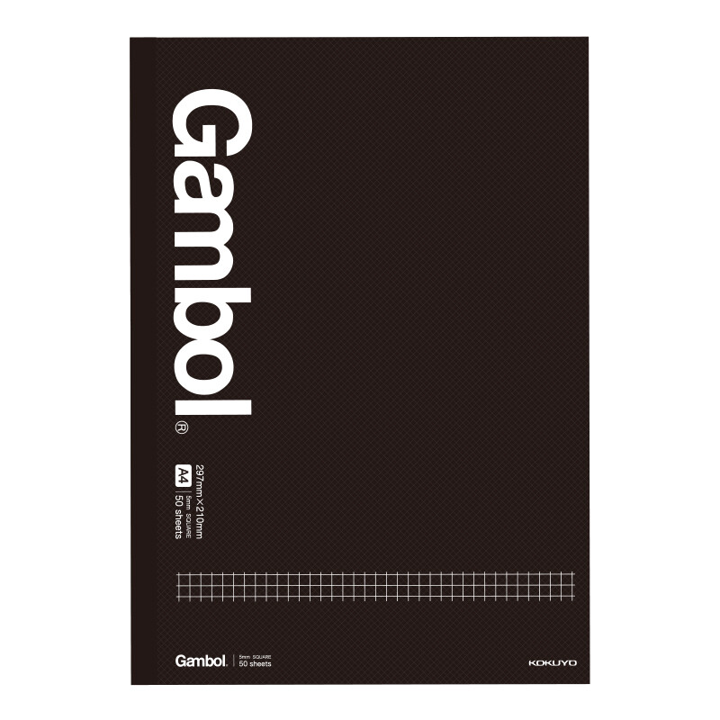 Kokuyo student office gambol advanced series wireless binding notebook easy to tear line blank A5 / 80 pages 5 / Pack Black wcn-gnb3856