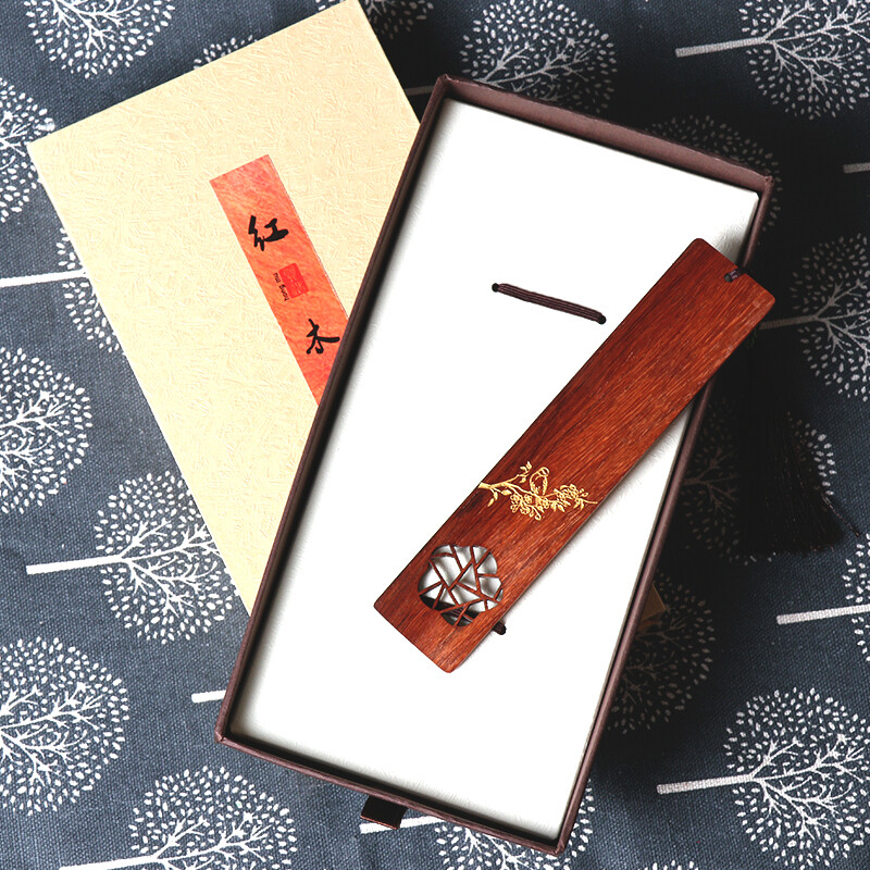 Tatanice creative gift rosewood bookmark for colleagues, friends, leaders, teachers, classmates, birthday gifts, business gifts, single gift box t6501