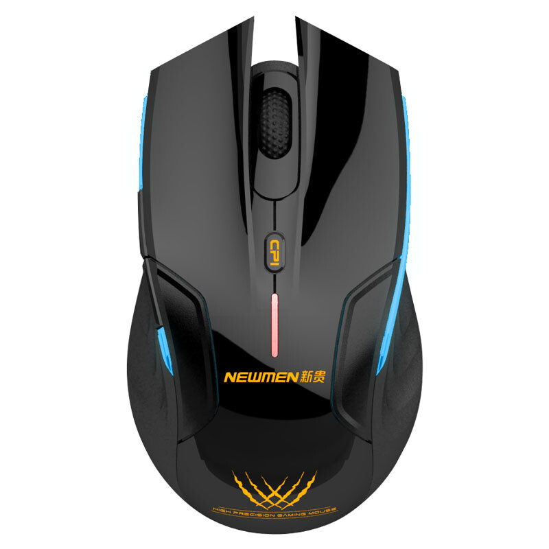 NEWMEN E500 wireless game luminous Mouse Black