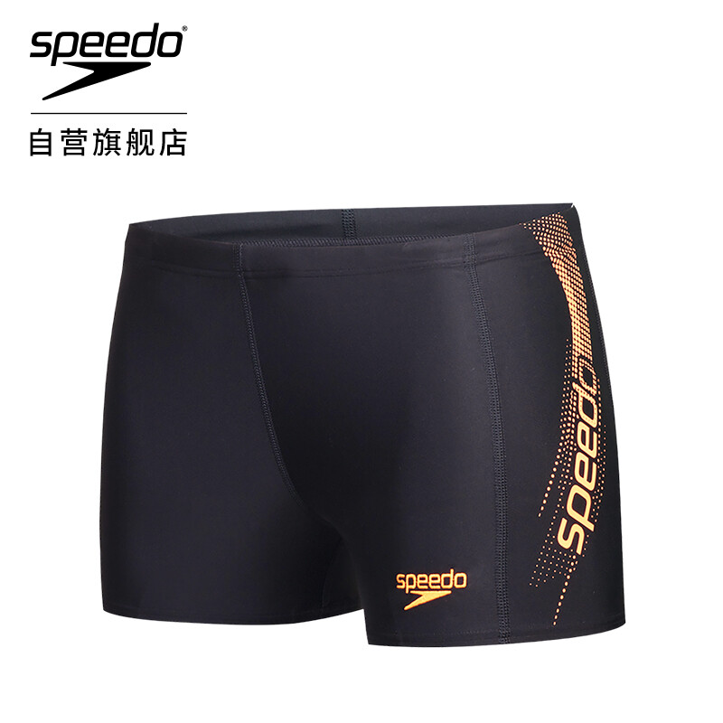 SPEEDO Speedo men's swimming trunks elastic and comfortable flat corner swimsuit swimsuit swimsuit fast drying non close fitting chlorine resistant sunset orange 8-09528c138 sunset Orange Size 32