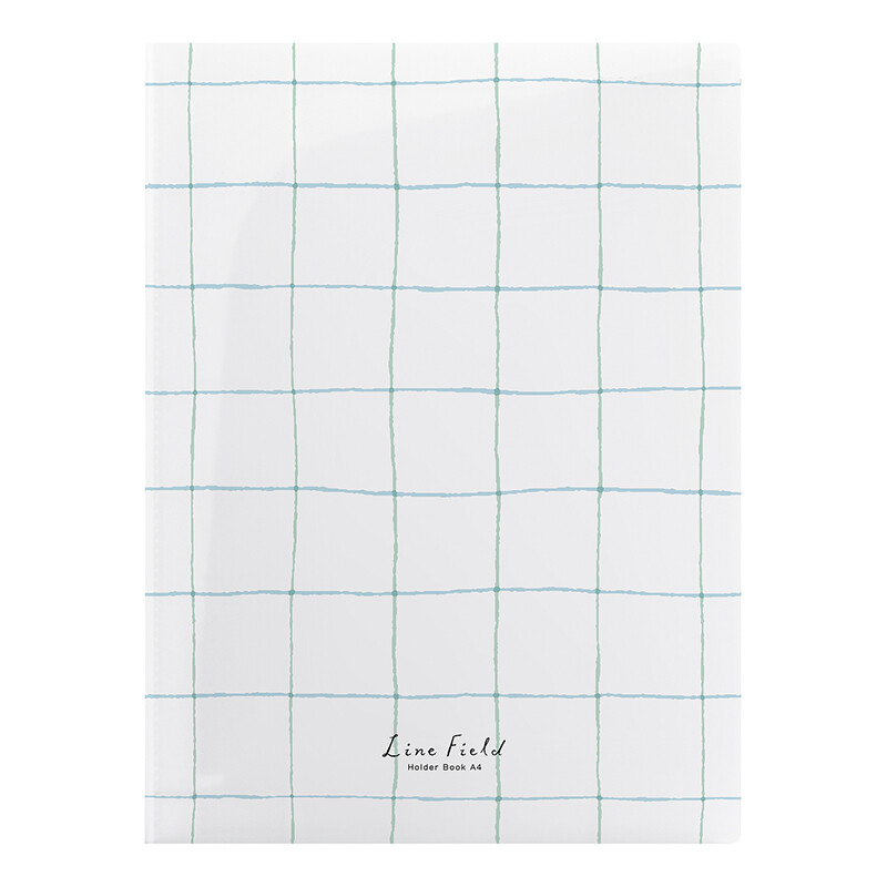 Kokuyo grid impression multi page document protective cover A4 / 8p page green blue wsg-hbl60gb