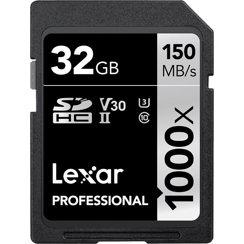 Lexar 32GB read 150MB / s write 60MB / s SDHC uhs-ii U3 V30 SD high speed memory card (1000x MLC particles)