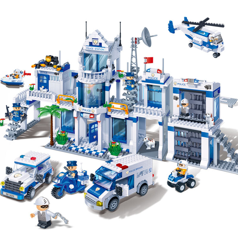 邦宝【小颗粒】益智拼装积木男.