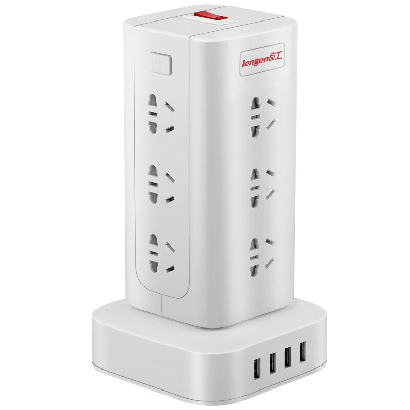 Lengon USB socket vertical socket row patch panel 12 bit multi-layer portable sub control row patch panel 1.8m xd-u1012u