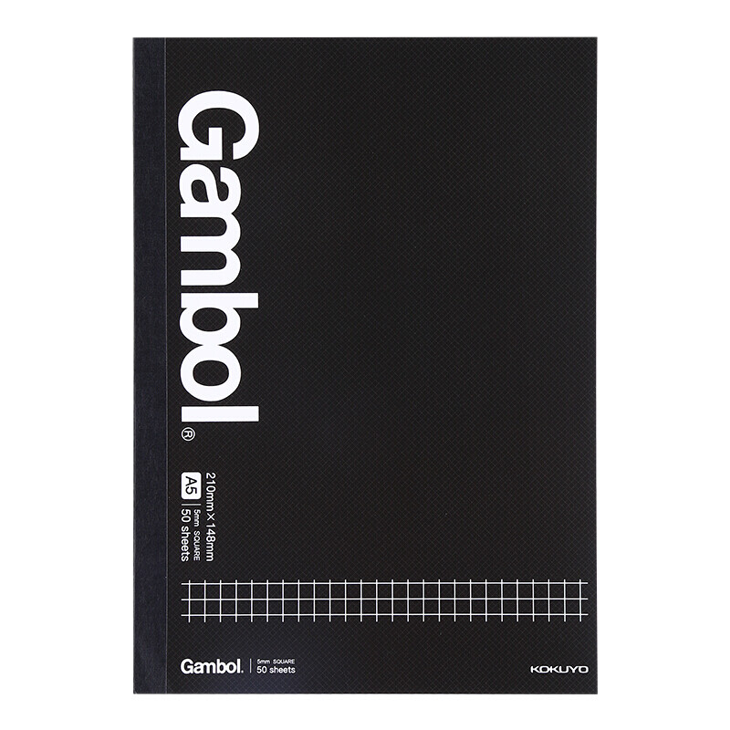 Kokuyo student office gambol advanced series wireless binding notebook 5mm square A5 / 80 pages 5 books / bag black wcn-gnb3853