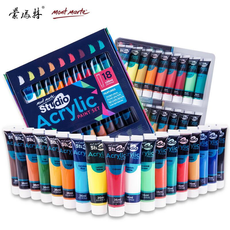 Montmarte 18 color acrylic pigment set msch1836