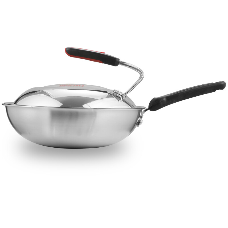 Kangbach German frying pan no oil smoke non stick frying pan honeycomb 304 stainless steel frying pan frying pan 30cm induction cooker open fire universal