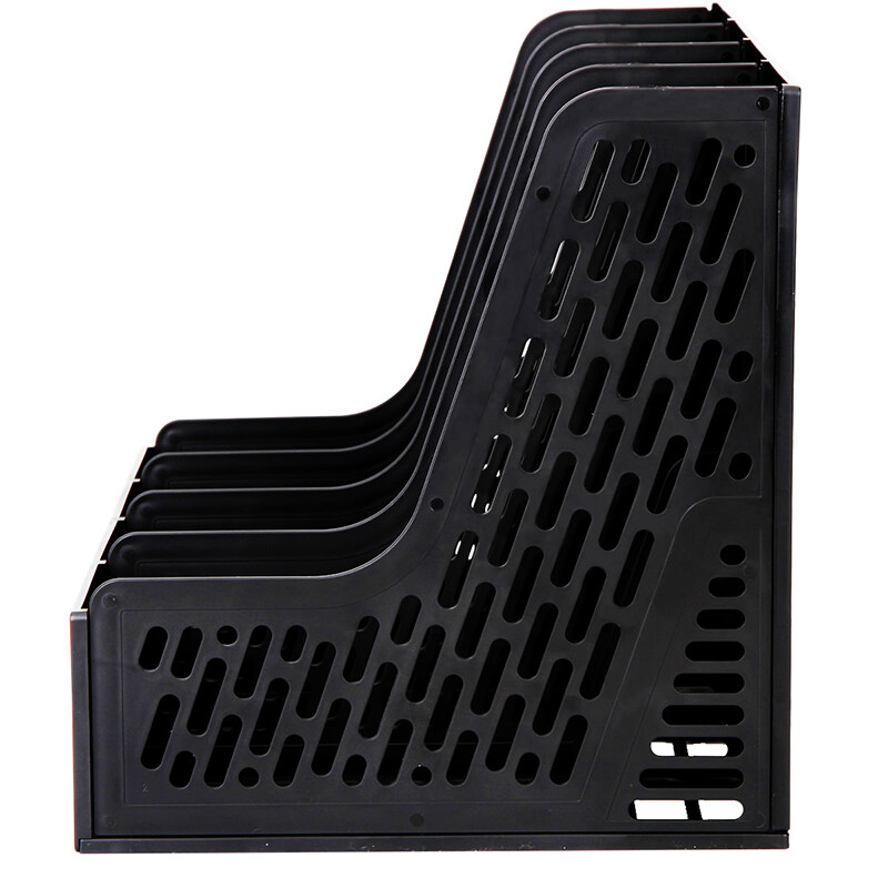 得力（deli）加厚耐用三联四联文件架/文件筐/文件栏 文件管理 办公用品 9846 四联黑色