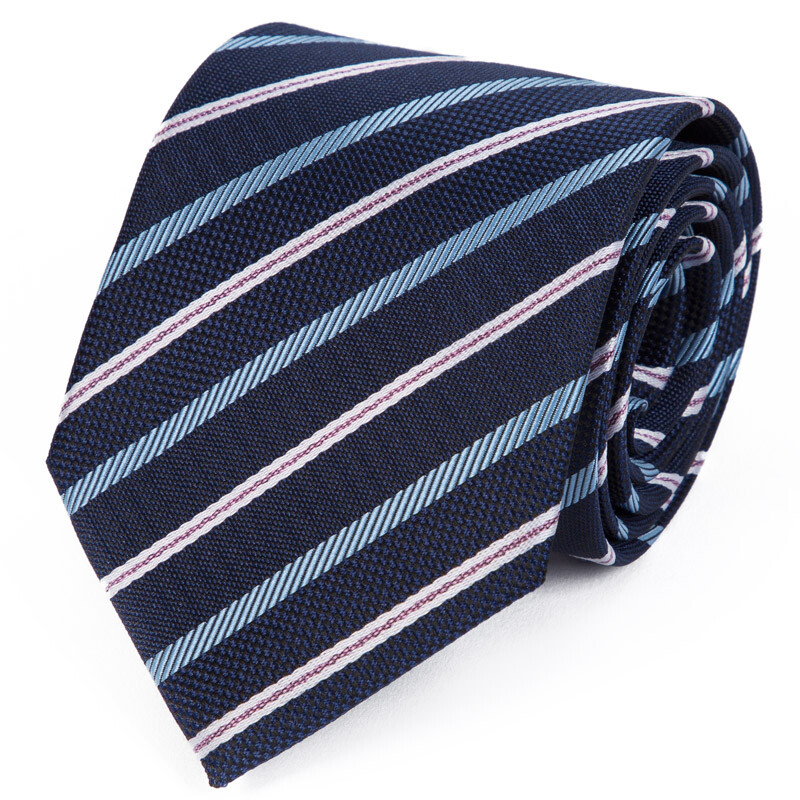 Jiweixi tie 8cm wide and narrow men's and women's business dress tie polyester Korean British fashion casual versatile tie jwx301 blue twill