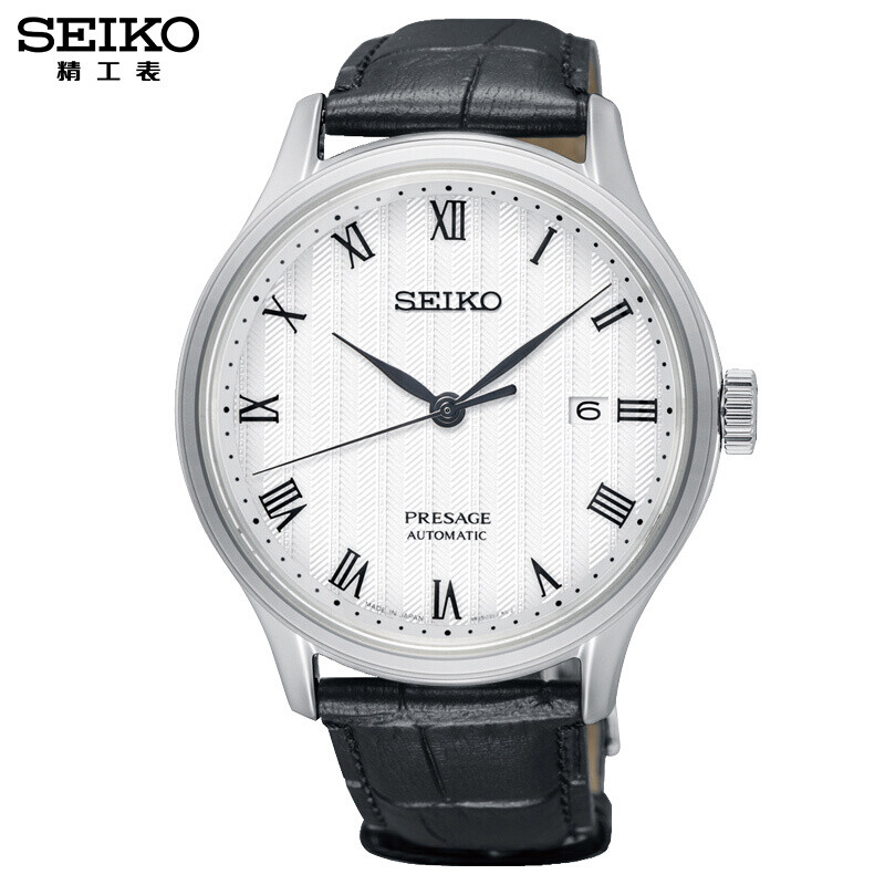 Seiko men's watch presage pilot series Japan's original imported white disc belt 4R movement automatic / manual mechanical watch srpc83j1