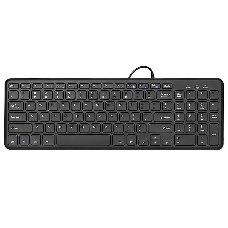 Hangshi (b.o.w) hw156s-a mute ultra-thin wired keyboard office game external USB Wired Keyboard Black