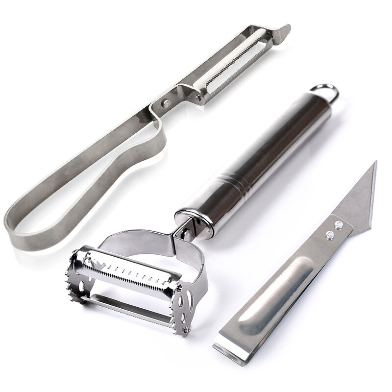 Aomeiyou stainless steel melon and fruit knife creative peeling knife melon and fruit wire planer three piece set amy5065