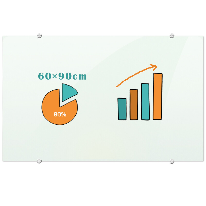 AUCs 90 * 60cm magnetic tempered glass whiteboard scratch resistant office teaching conference whiteboard bl9060l
