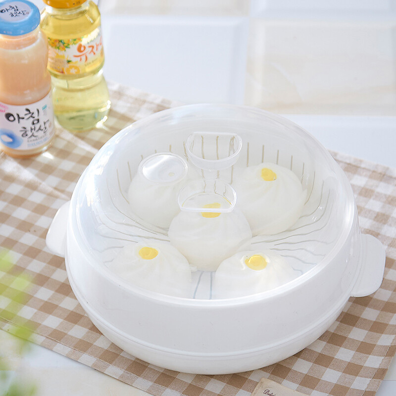Longstar microwave bowl microwave oven lunch box double ear plastic steamed bun steamer steaming bowl large l-1149