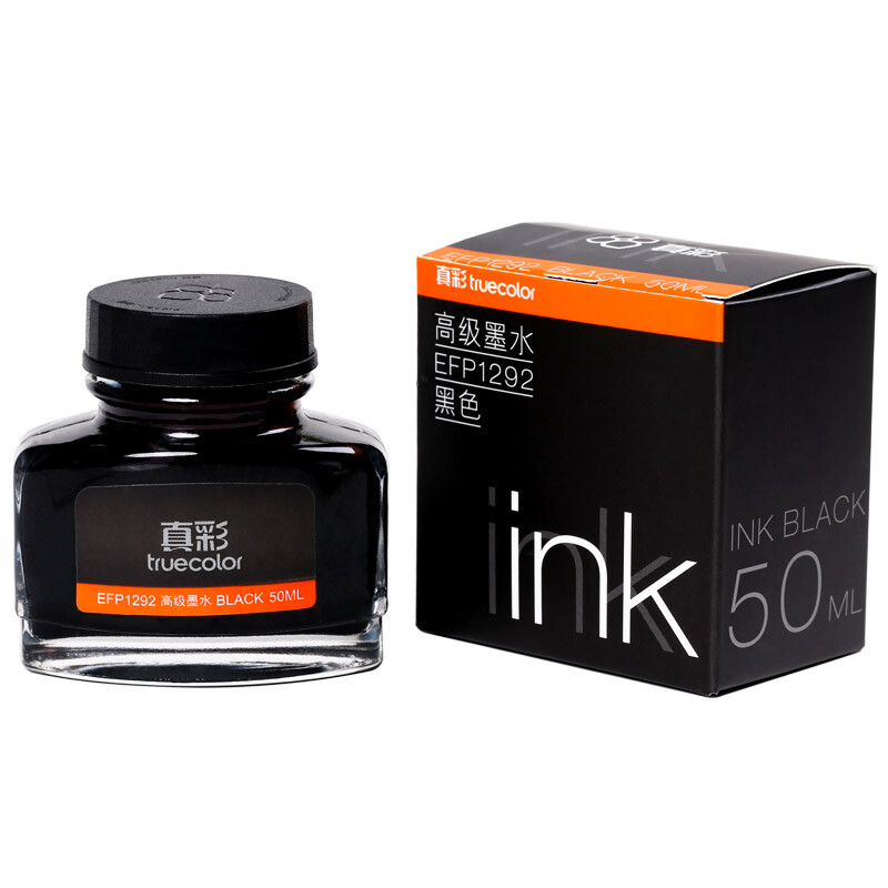 True color pen signature pen ink non blocking pen non carbon ink black 50ml efp1292