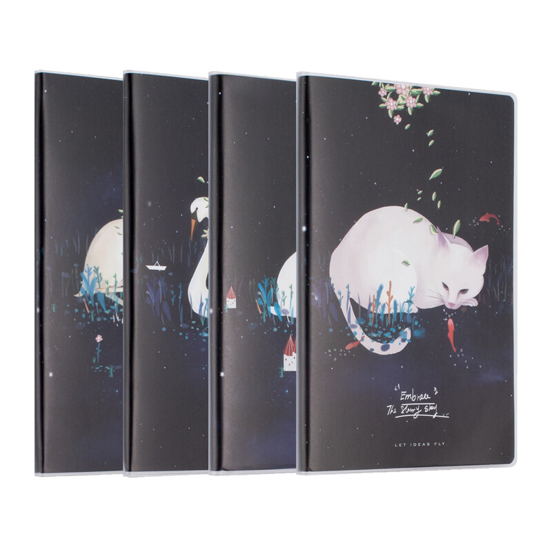 Chenguang (M & G) embracing the stars 4 pack B5 / 96 page rubber cover diary notebook set hapy0268