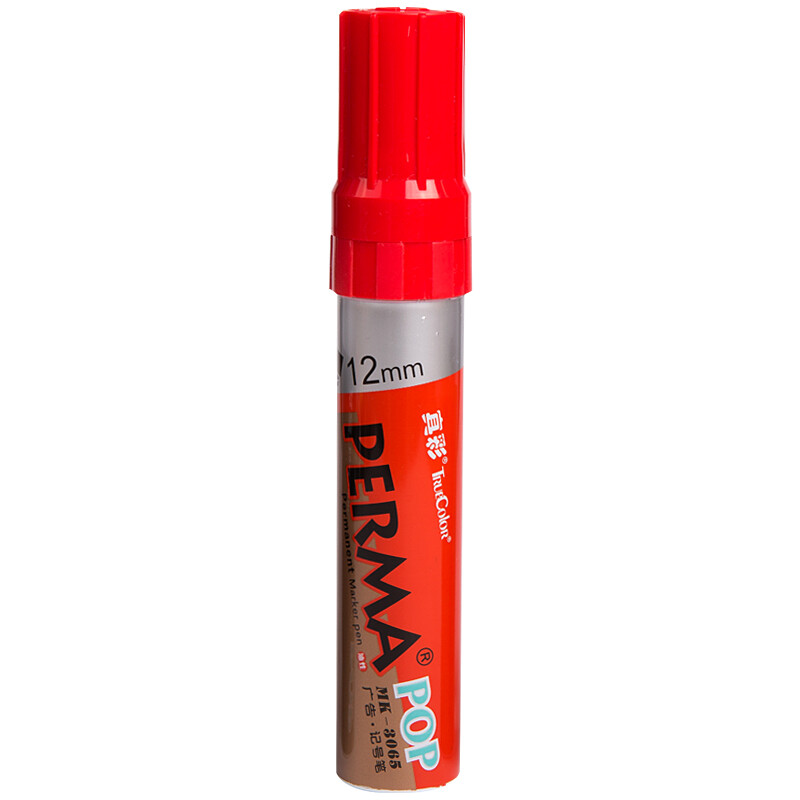 True color red quick drying round pen head oily marking pen large pen logistics advertising office meeting teaching pen single mk3065