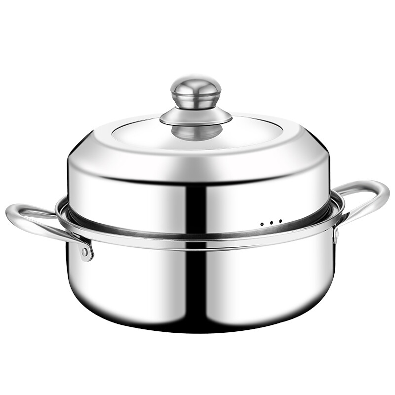 Baige bayco steamer household stainless steel one layer multi-purpose soup steamer soup steamer induction cooker universal high cover steamer bg1197