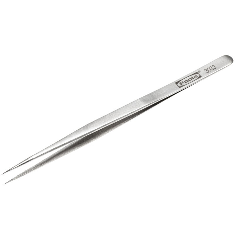 Paola tweezers tool (140mm) stainless steel antimagnetic extra long and hard extra sharp tweezers 3033