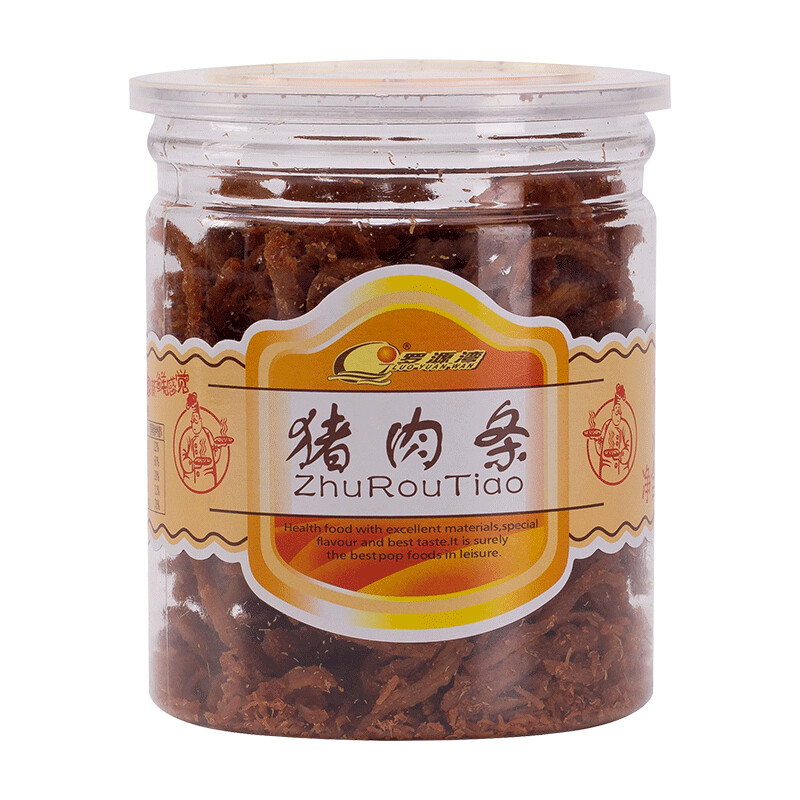 罗源湾 福建特产猪肉条原味手撕风干香辣猪肉条脯罐装办公休闲零食120g 原味