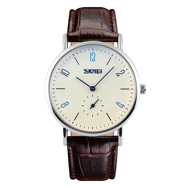Skmei watch men's classic couple fashion student sports watch white coffee (men's)