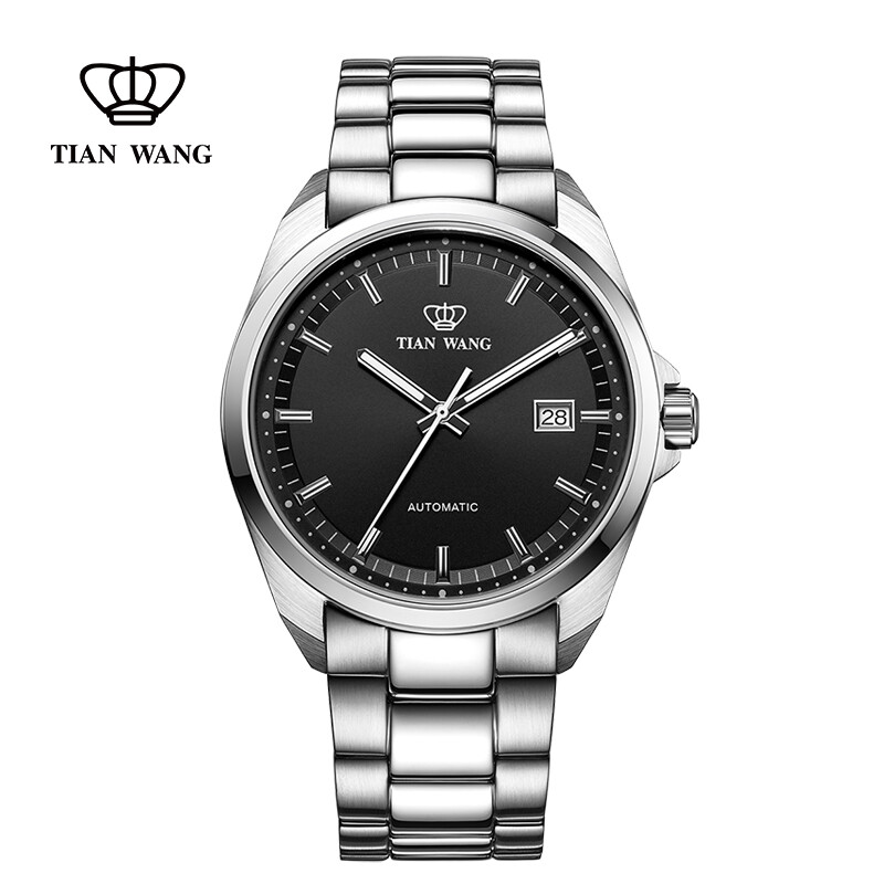 Tianwang watch Shanhe series steel band mechanical watch business men's watch Black gs5976s D.S.B