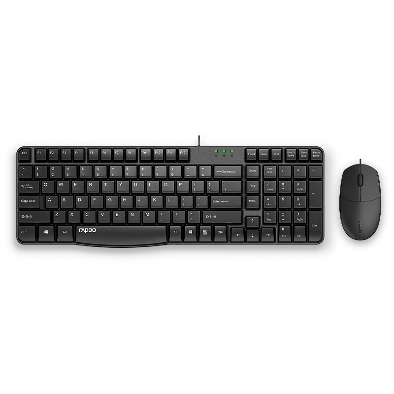 Rapoo x125s wired mouse keyboard set wired keyboard mouse set wired keyboard mouse set computer keyboard black