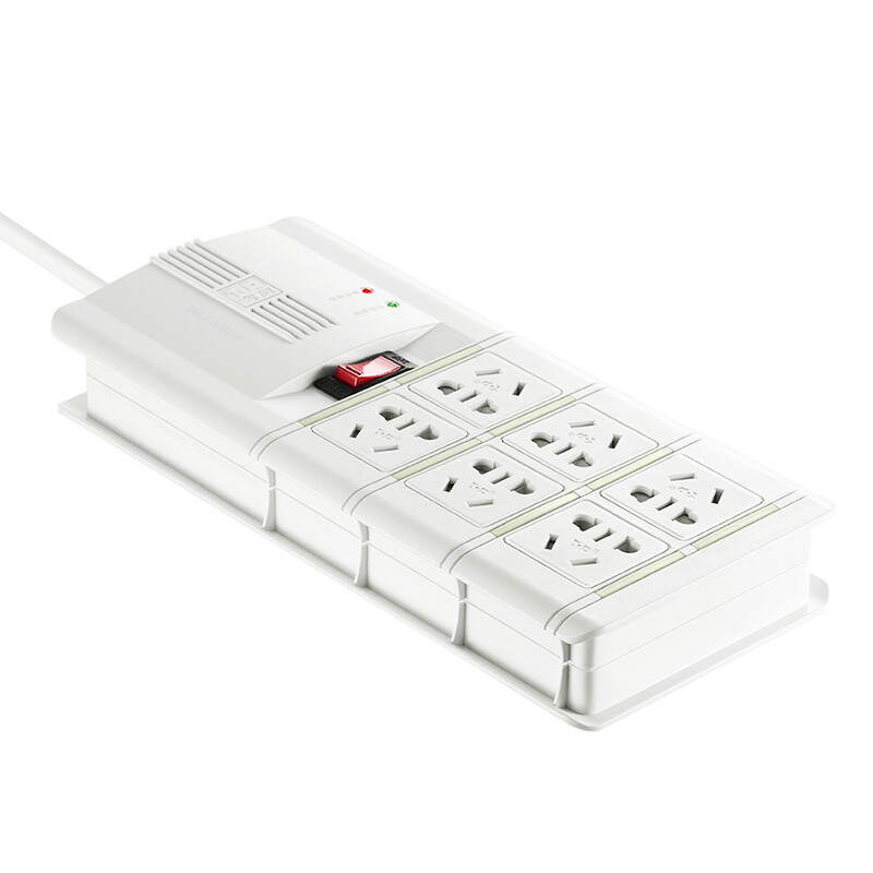 Breakthrough (top) new national standard general control 6-position lightning protection and surge proof drag line board / white 3m / s1k6 (3m) / socket / patch panel / row