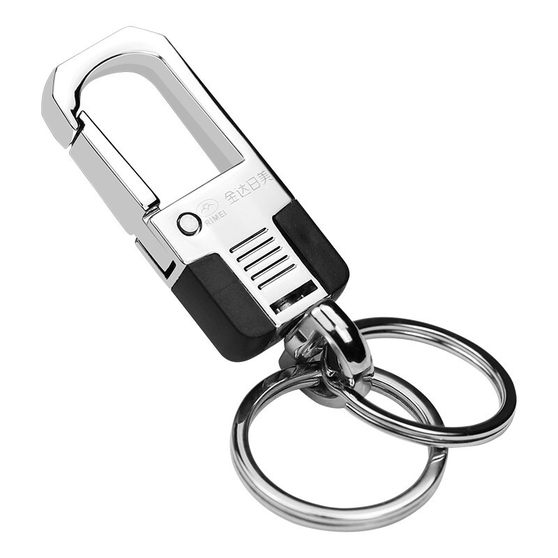 JINDA rimei key chain male creative key ring stainless steel double ring female birthday gift a278