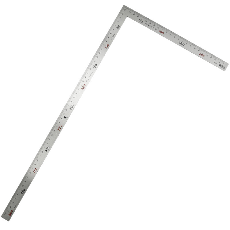 Kaida Kata stainless steel ruler 500mm ruler steel angle ruler L-shaped ruler right angle ruler woodworking ruler 90 degree angle ruler kt3305
