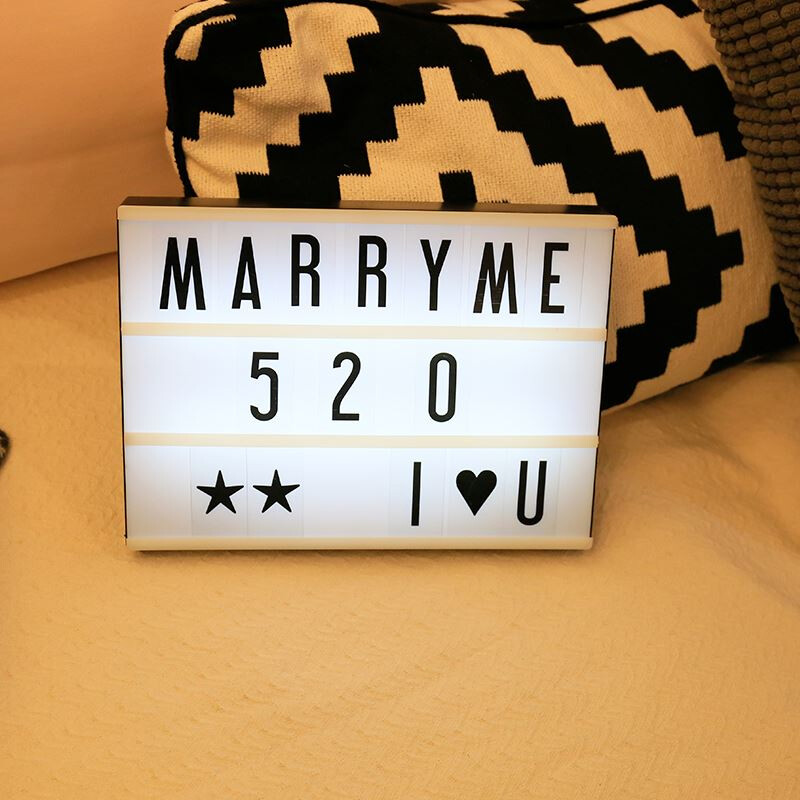 Jiamo Nordic style creative gift letter lamp proposal confession props Valentine's day birthday gift led letter lamp