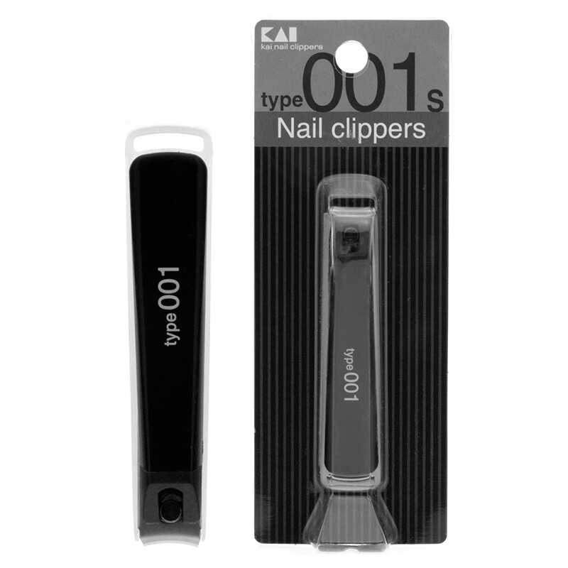 Kai black nail clippers / nail clippers / nail clippers imported from Japan (with nail storage anti splash nail file) type 001 (s)