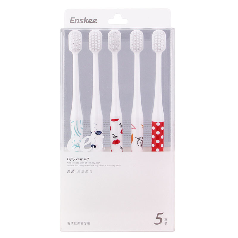Enskee Yishi down silk soft bristle toothbrush × 5 no.768 (color random soft density decompression)