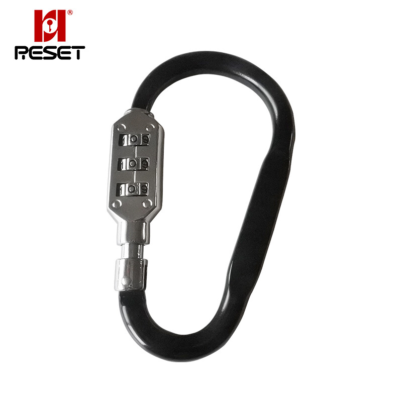 Reset rst-199 adjustable password lock security hook password key chain luggage buckle password padlock black