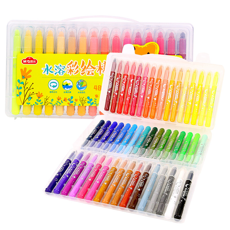 Chenguang (M & G) Xiaohu Xili series 48 color water-soluble color painting stick art crayon painting stick 48 pieces / box agmy3229